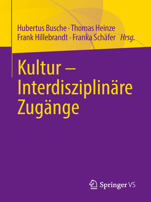 cover image of Kultur--Interdisziplinäre Zugänge